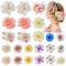 23pcs Flower Hair Clips Hair Barrettes for Women Flower Hair Accessories(pink,yellow)